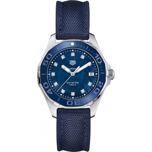 Tag Heuer Aquaracer Blue Pearl and Diamond Ladies Watch WAY131L-FT6091 Tag Heuer Aquaracer Blue Pearl and Diamond Ladies Watch WAY131L-FT6091